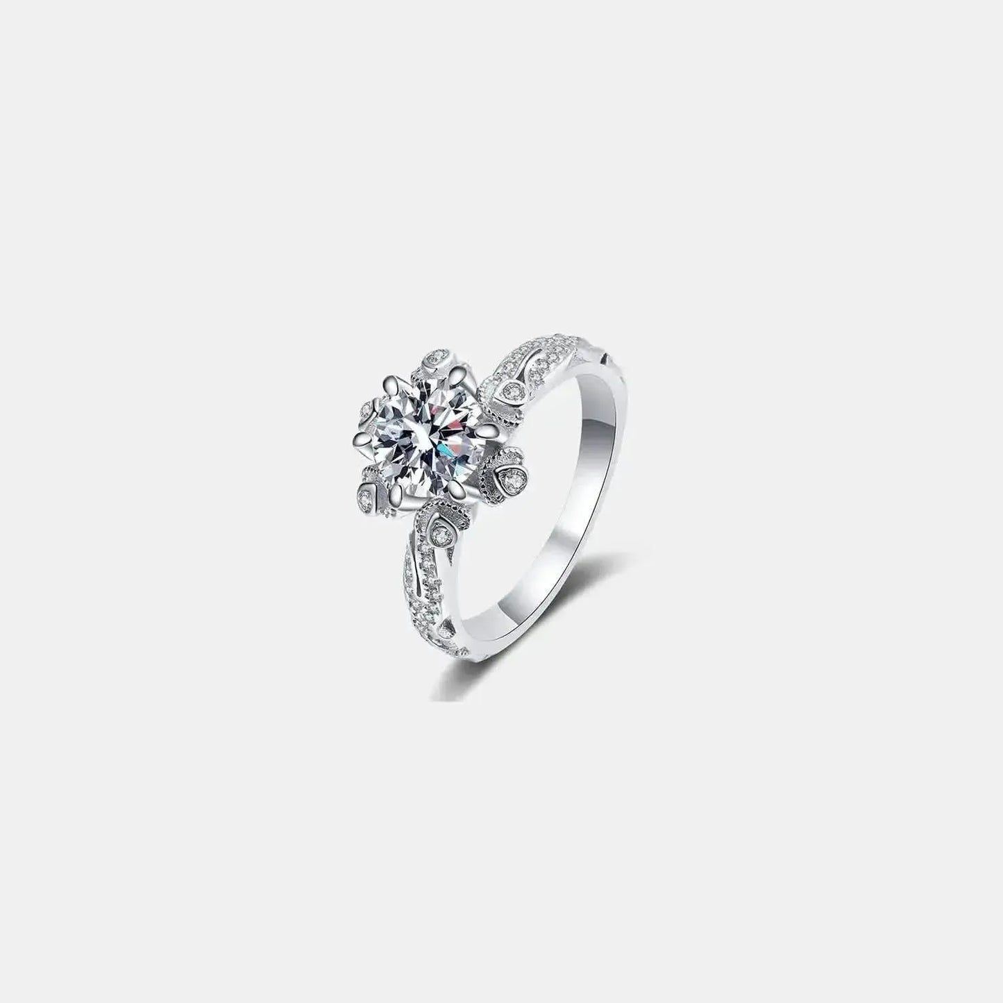 1 Carat Moissanite 925 Sterling Silver Ring - Bad Moms Club
