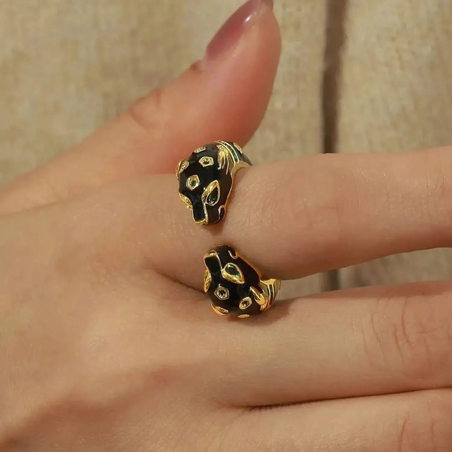 Inlaid Zircon Oil Drip Open Ring - Bad Moms Club