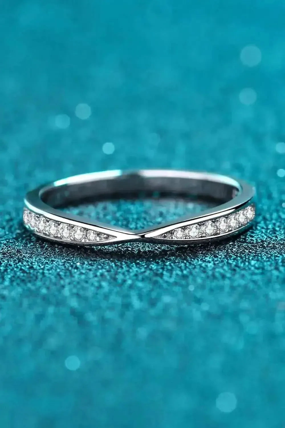 Moissanite Rhodium-Plated Ring - Bad Moms Club