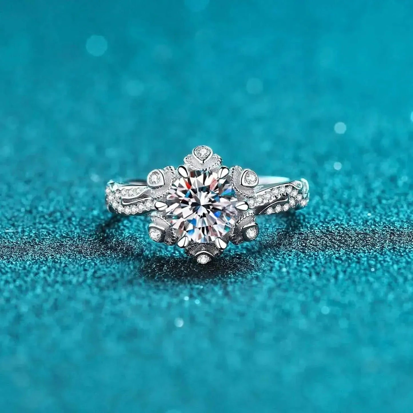 1 Carat Moissanite 925 Sterling Silver Ring - Bad Moms Club