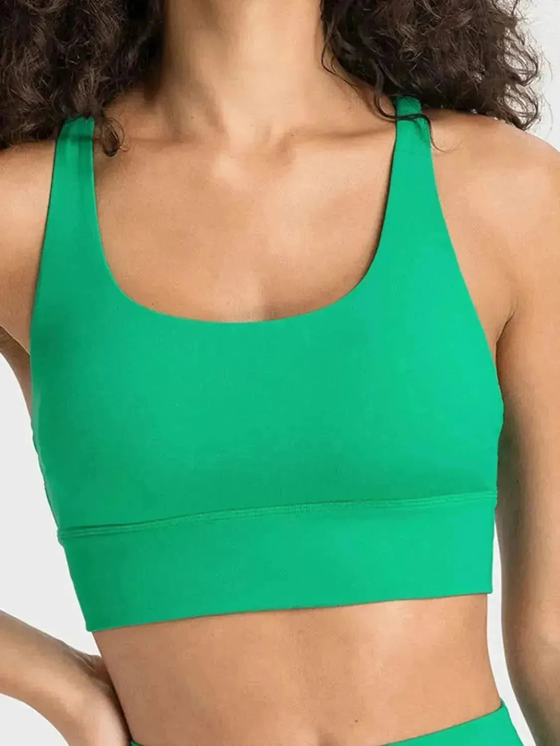 Crisscross Scoop Neck Active Tank - Bad Moms Club