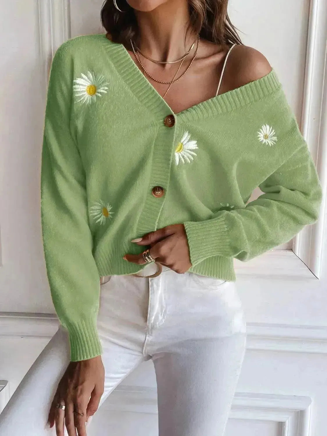 Floral Button Up Cardigan - Bad Moms Club