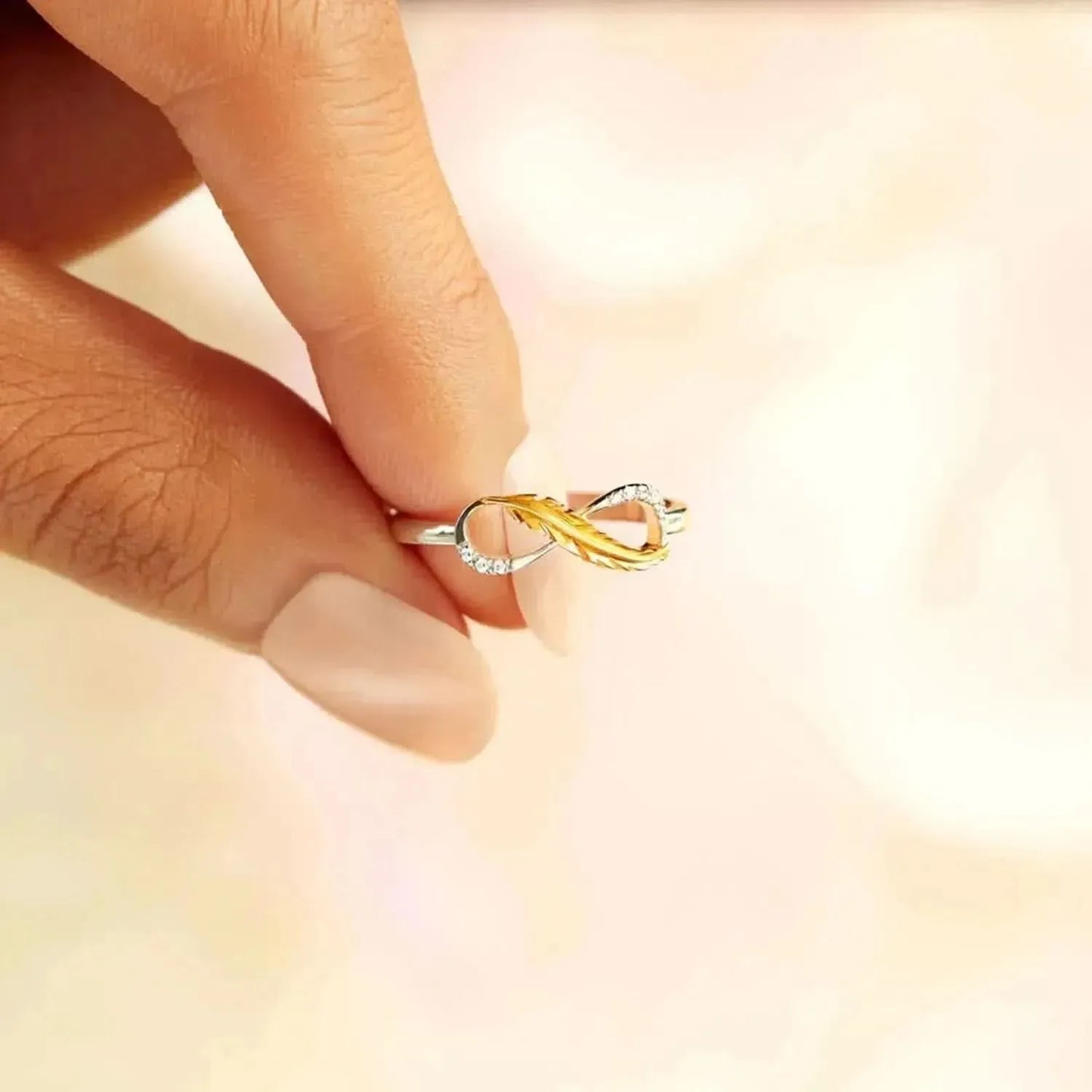 Feather 925 Sterling Silver Zircon Ring - Bad Moms Club