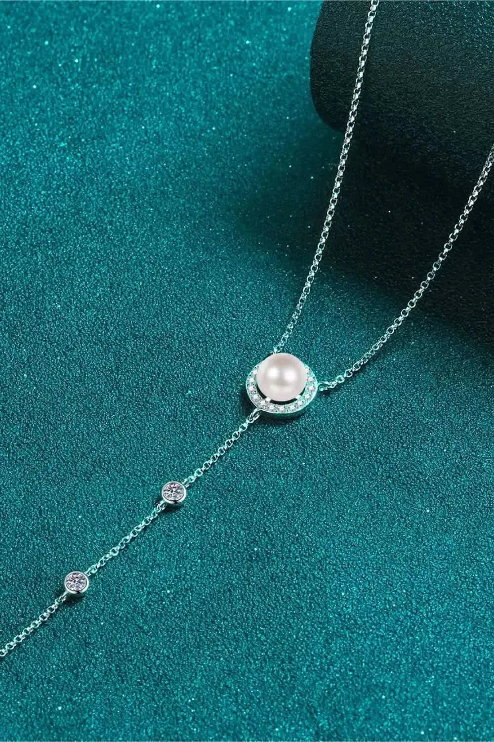 Moissanite Rhodium-Plated Necklace - Bad Moms Club