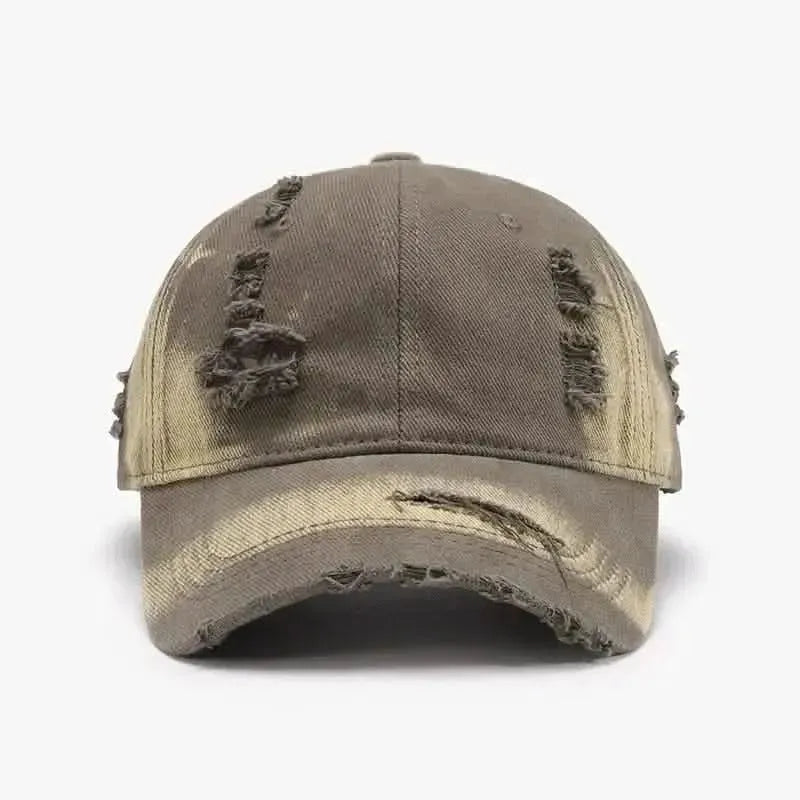 Distressed Adjustable Cotton Baseball Cap - Bad Moms Club