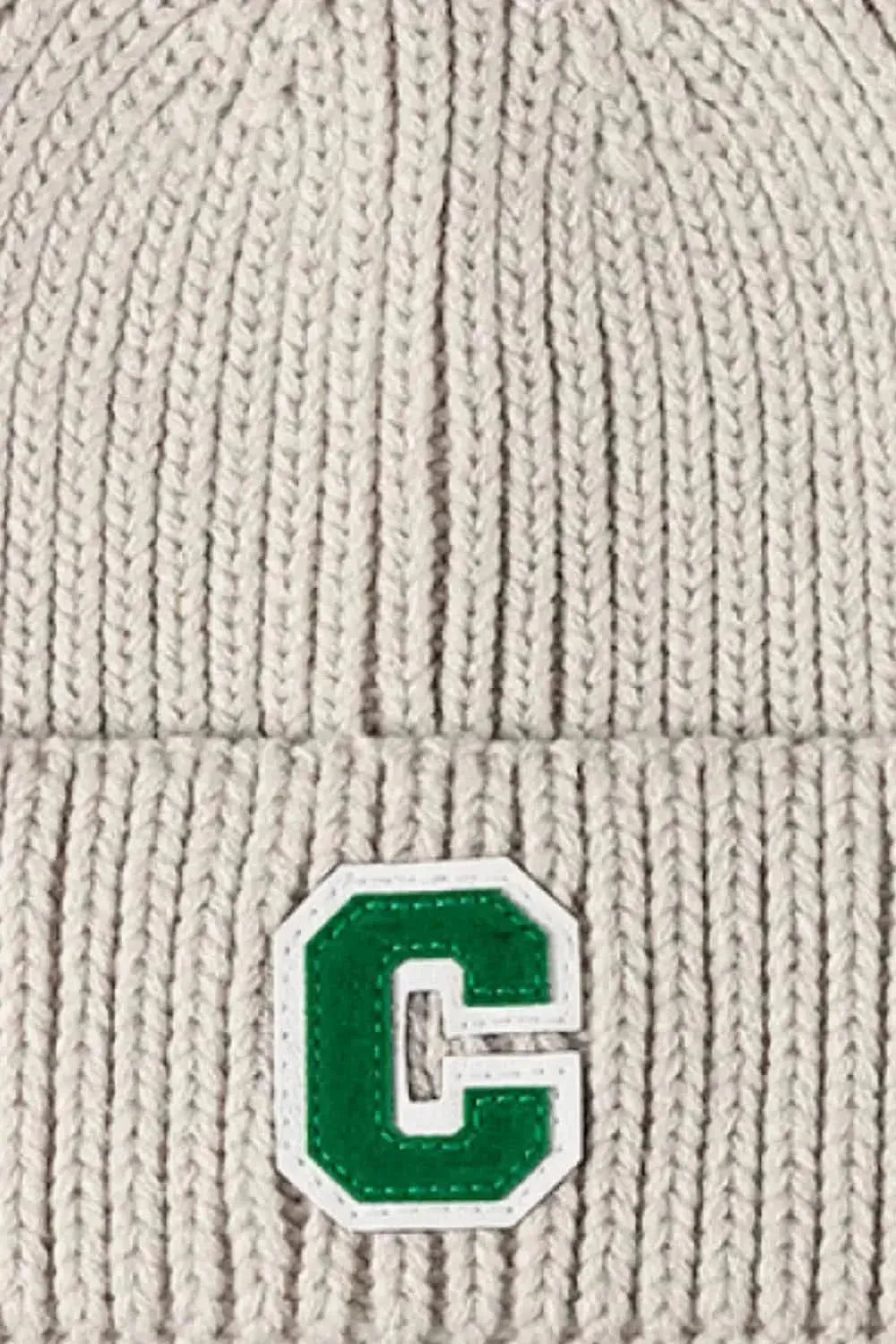 Letter C Patch Cuffed Beanie - Bad Moms Club