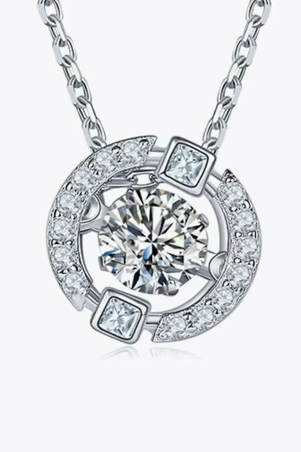 Moissanite Pendant Chain-Link Necklace - Bad Moms Club