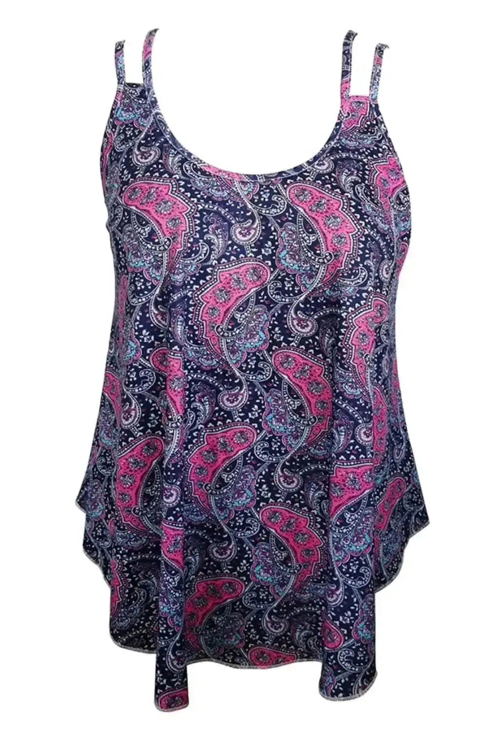 Shiny Scoop Neck Double-Strap Cami - Bad Moms Club