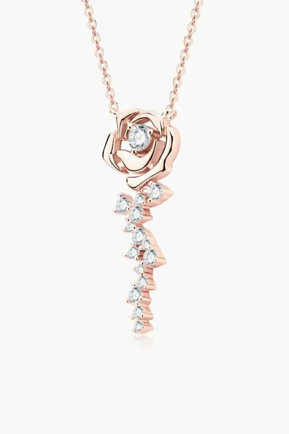 925 Sterling Silver 18K Rose Gold-Plated Pendant Necklace - Bad Moms Club
