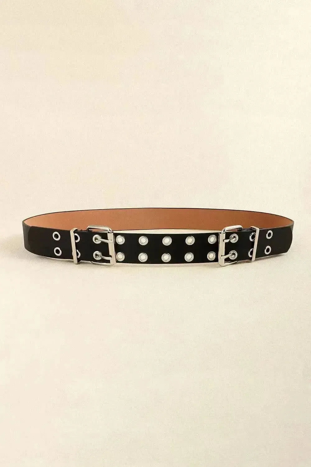 PU Leather Two Row Eyelet Belt - Bad Moms Club