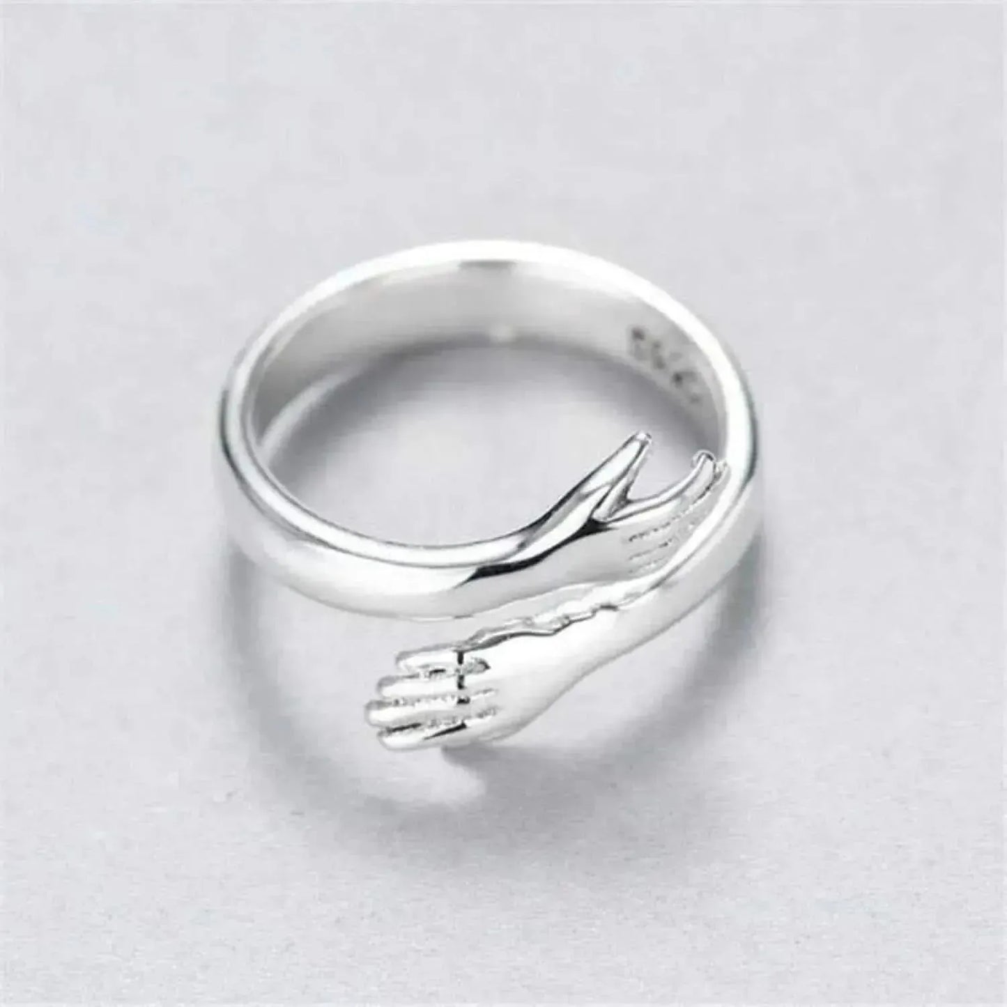 Hug Shape 925 Sterling Silver Bypass Ring - Bad Moms Club