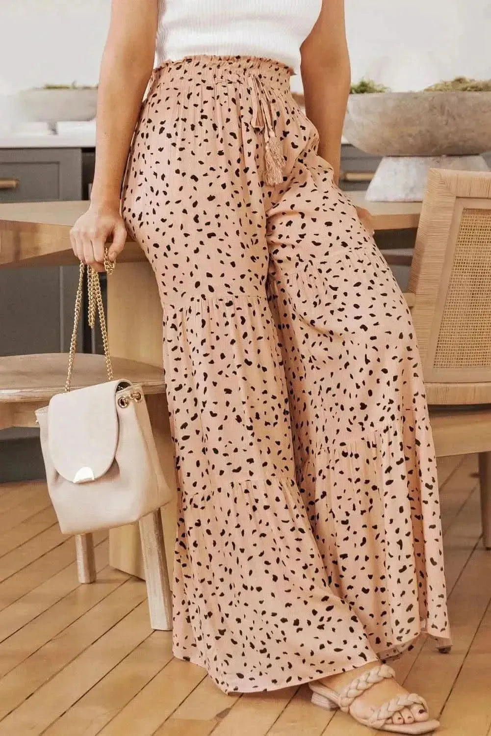 Printed Wide Tiered Pants - Bad Moms Club