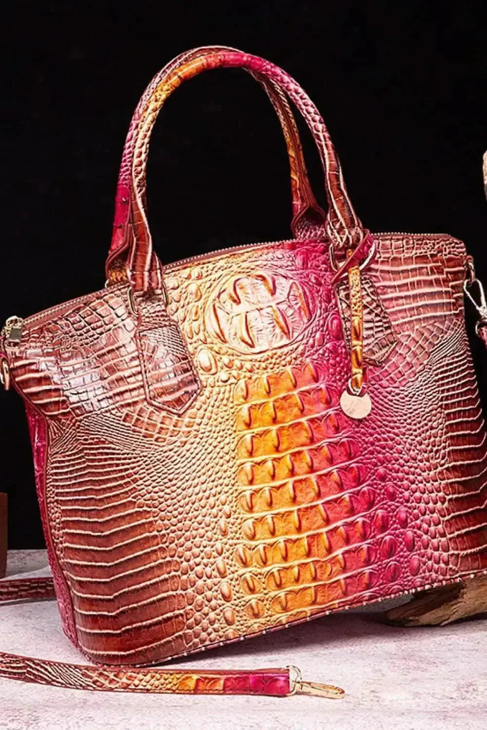 Gradient PU Leather Handbag - Bad Moms Club