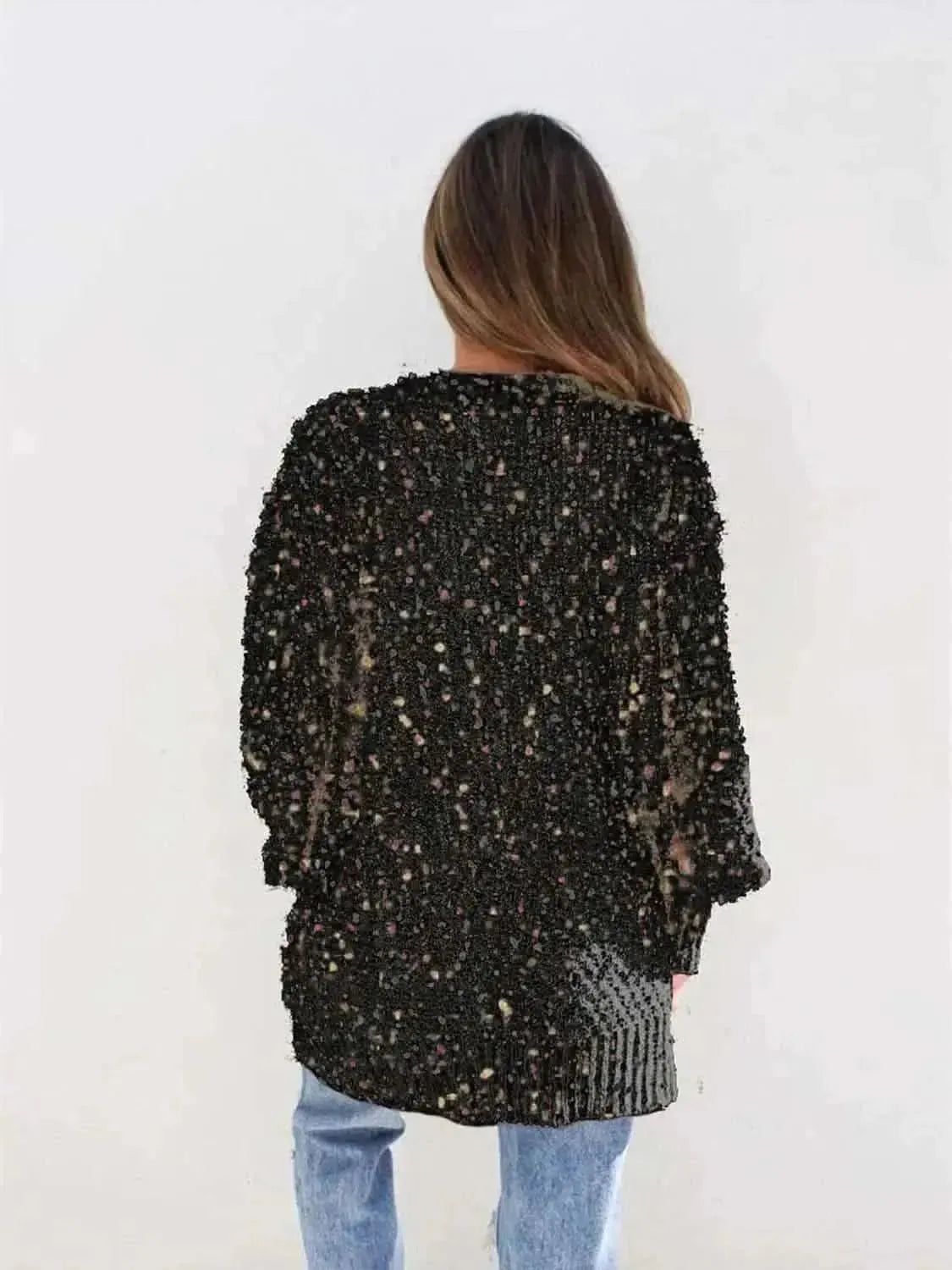 Multicolored Open Front Cardigan - Bad Moms Club
