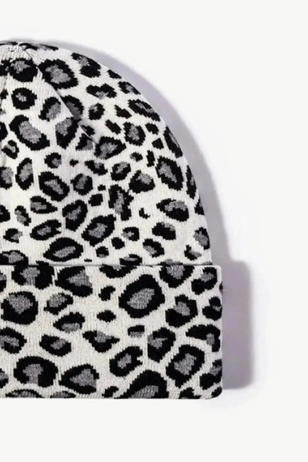 Leopard Pattern Cuffed Beanie - Bad Moms Club