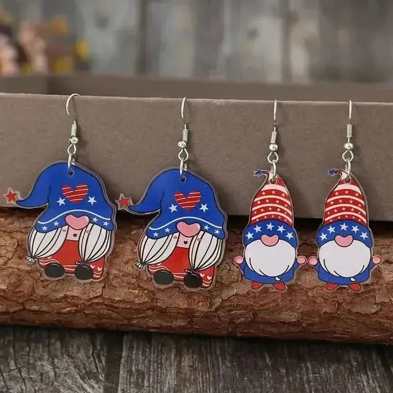 2 Pair Acrylic Gnome Earrings - Bad Moms Club