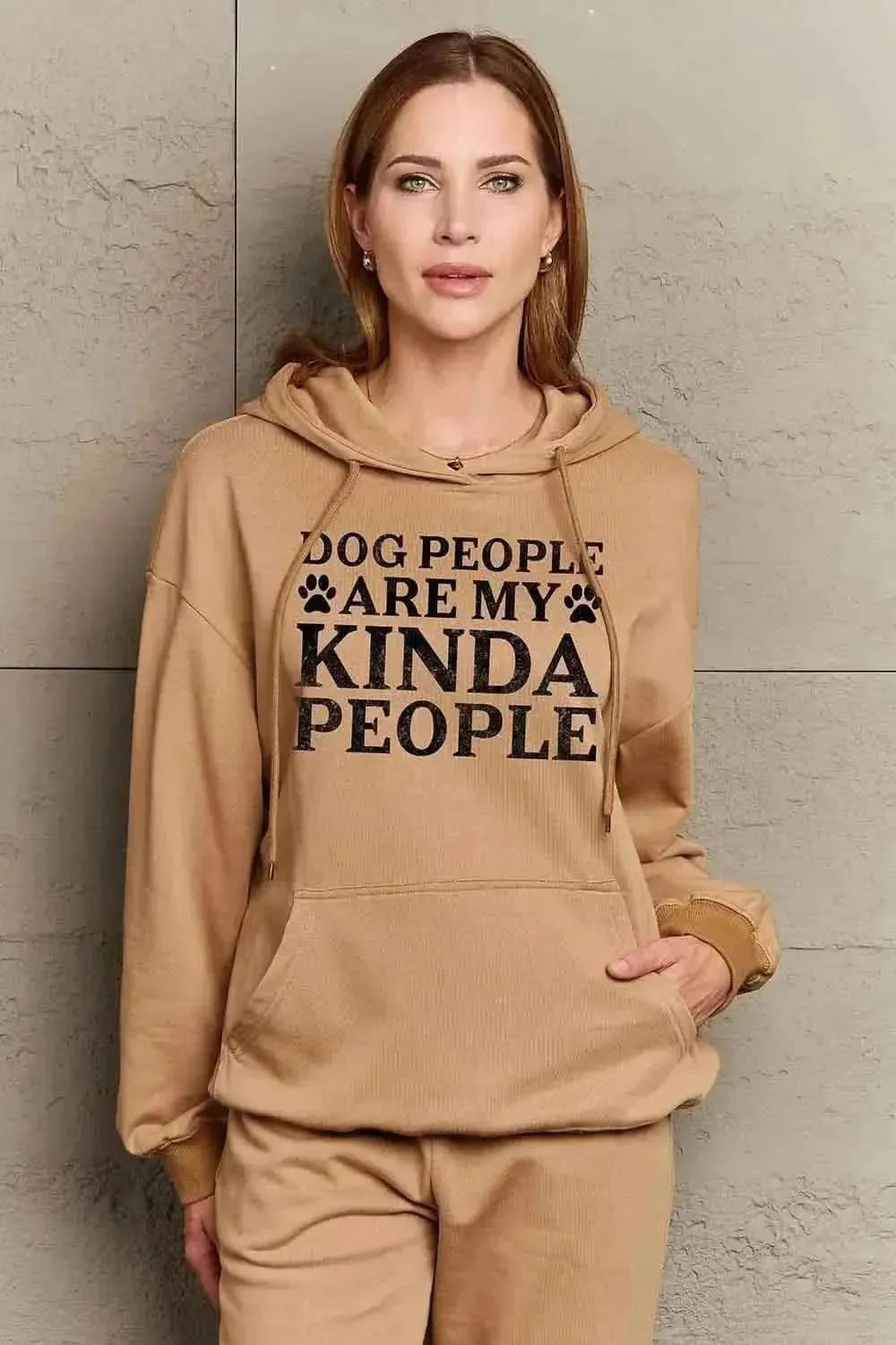 Simply Love Simply Love Full Size Dog Paw Slogan Graphic Hoodie - Bad Moms Club