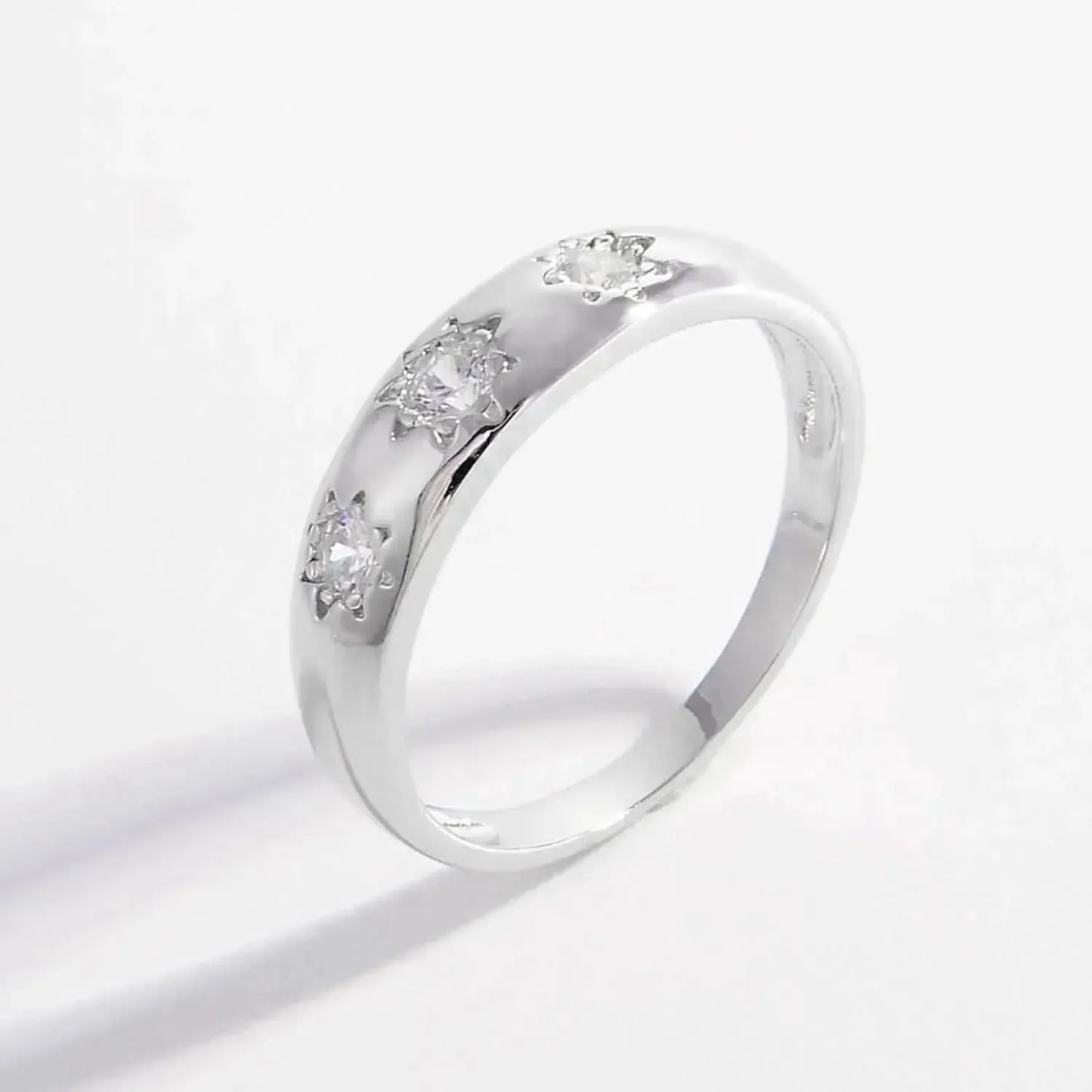 925 Sterling Silver Inlaid Zircon Ring - Bad Moms Club
