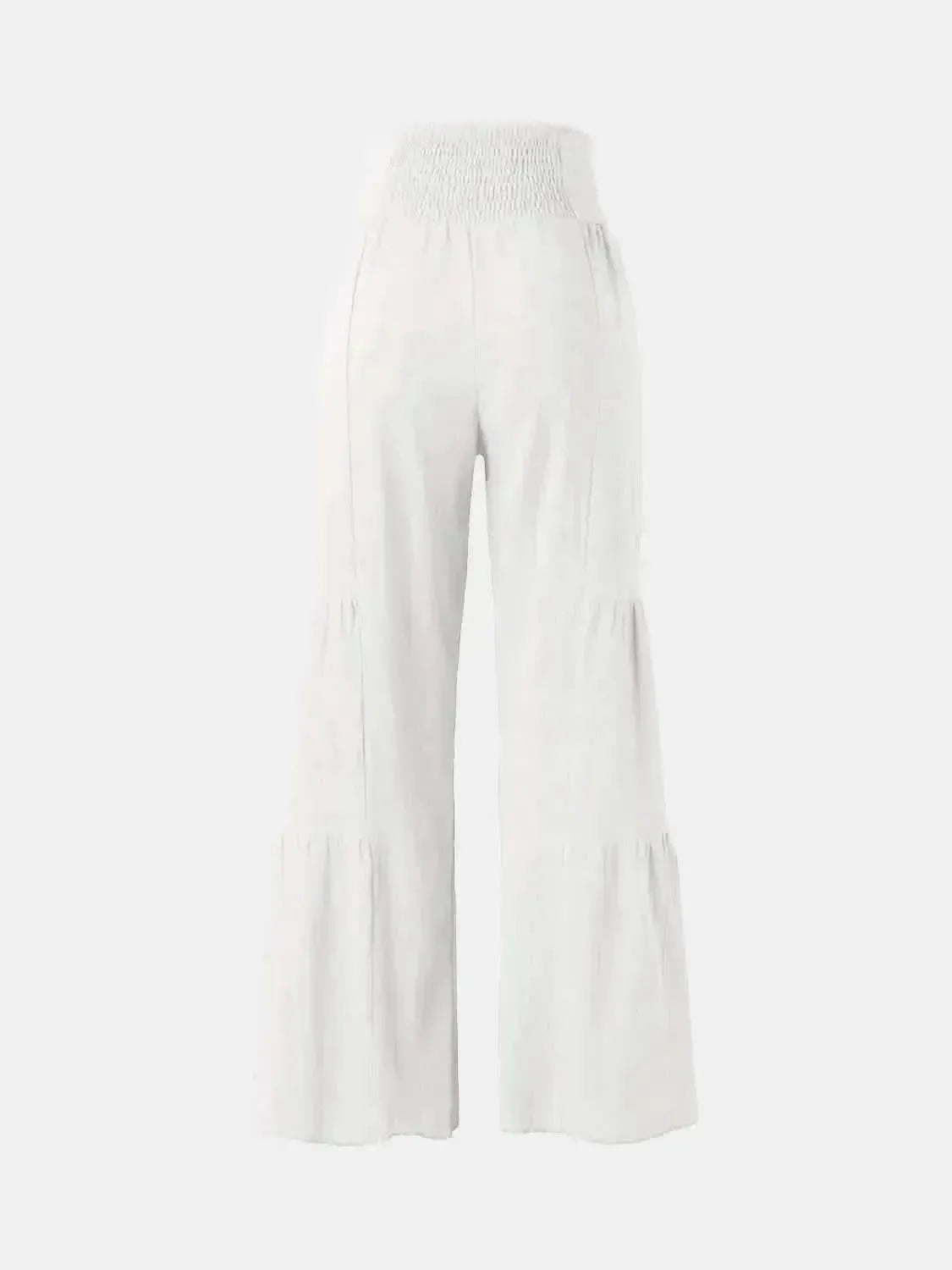 Tied Ruched Wide Leg Pants - Bad Moms Club