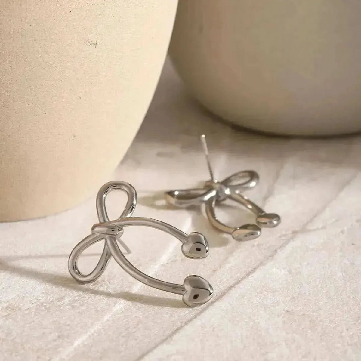 Stainless Steel Bow Earrings - Bad Moms Club