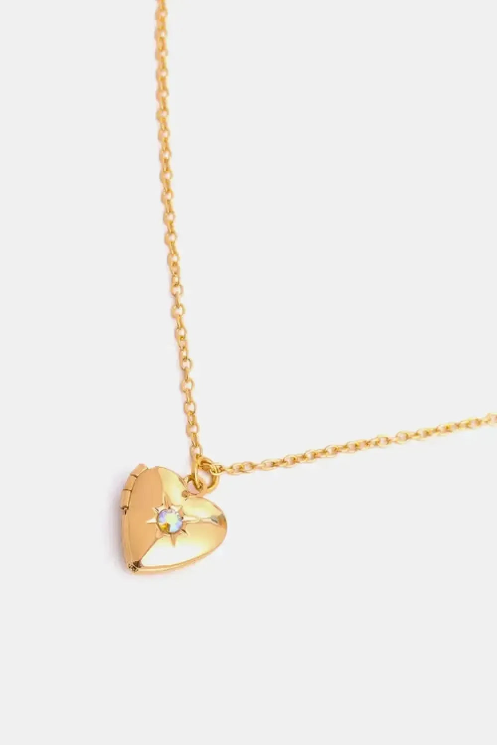Zircon Heart Shape 14K Gold-Plated Pendant Necklace - Bad Moms Club