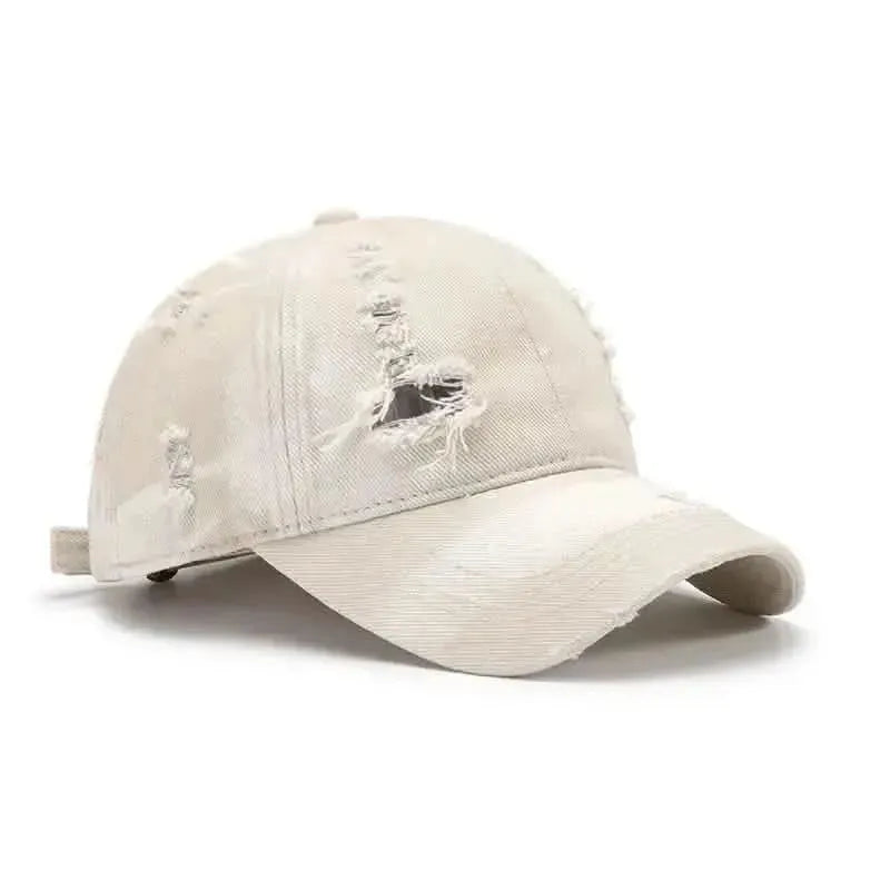 Distressed Adjustable Cotton Baseball Cap - Bad Moms Club