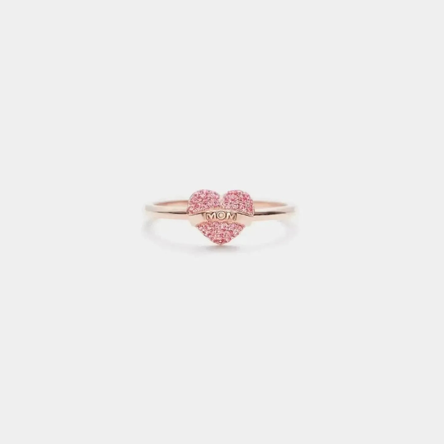 MOM Heart Shape 925 Sterling Silver Engraved Ring - Bad Moms Club