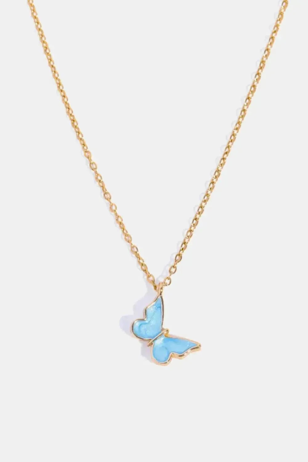 Butterfly Pendant Copper 14K Gold-Plated Necklace - Bad Moms Club