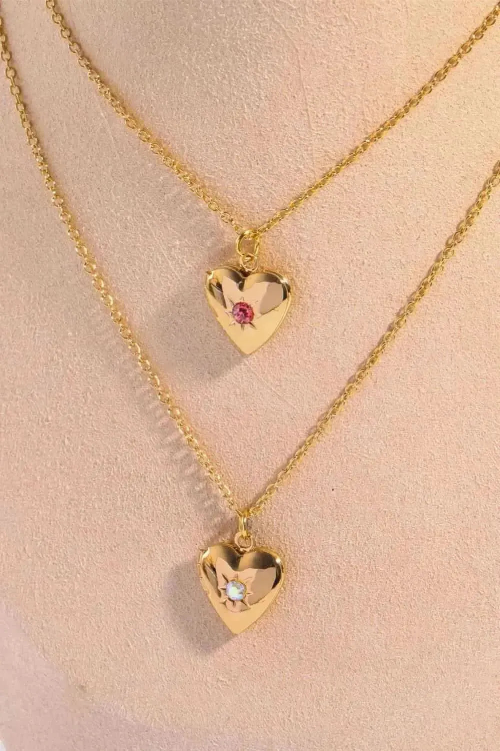 Zircon Heart Shape 14K Gold-Plated Pendant Necklace - Bad Moms Club