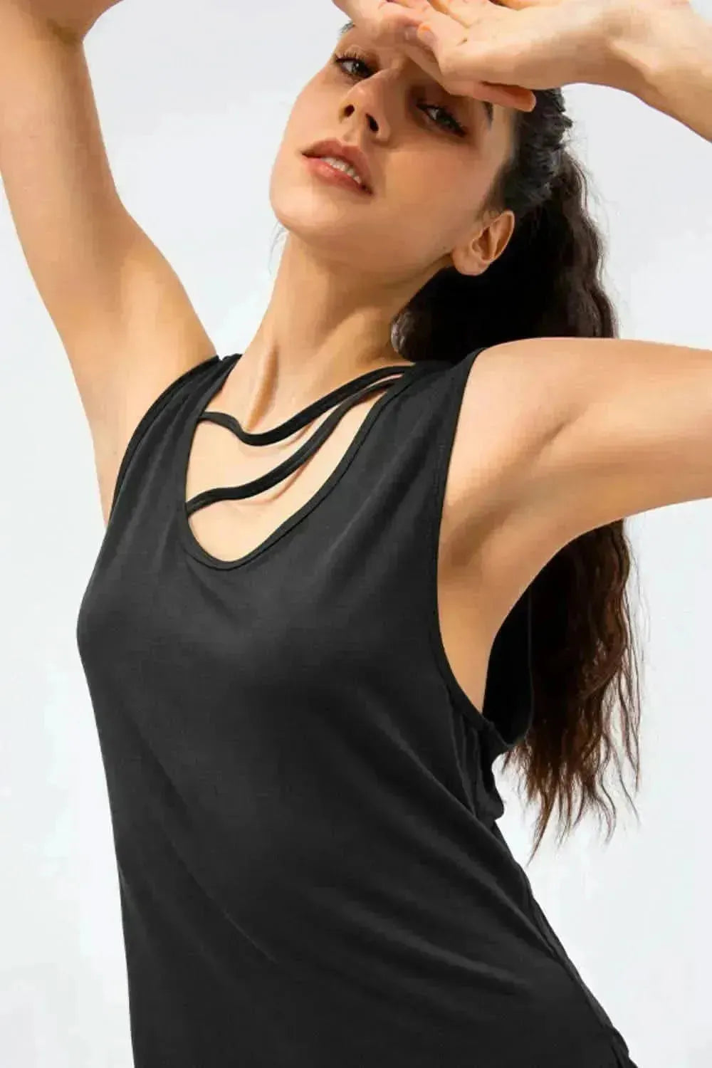 Cutout Reversible Active Tank - Bad Moms Club