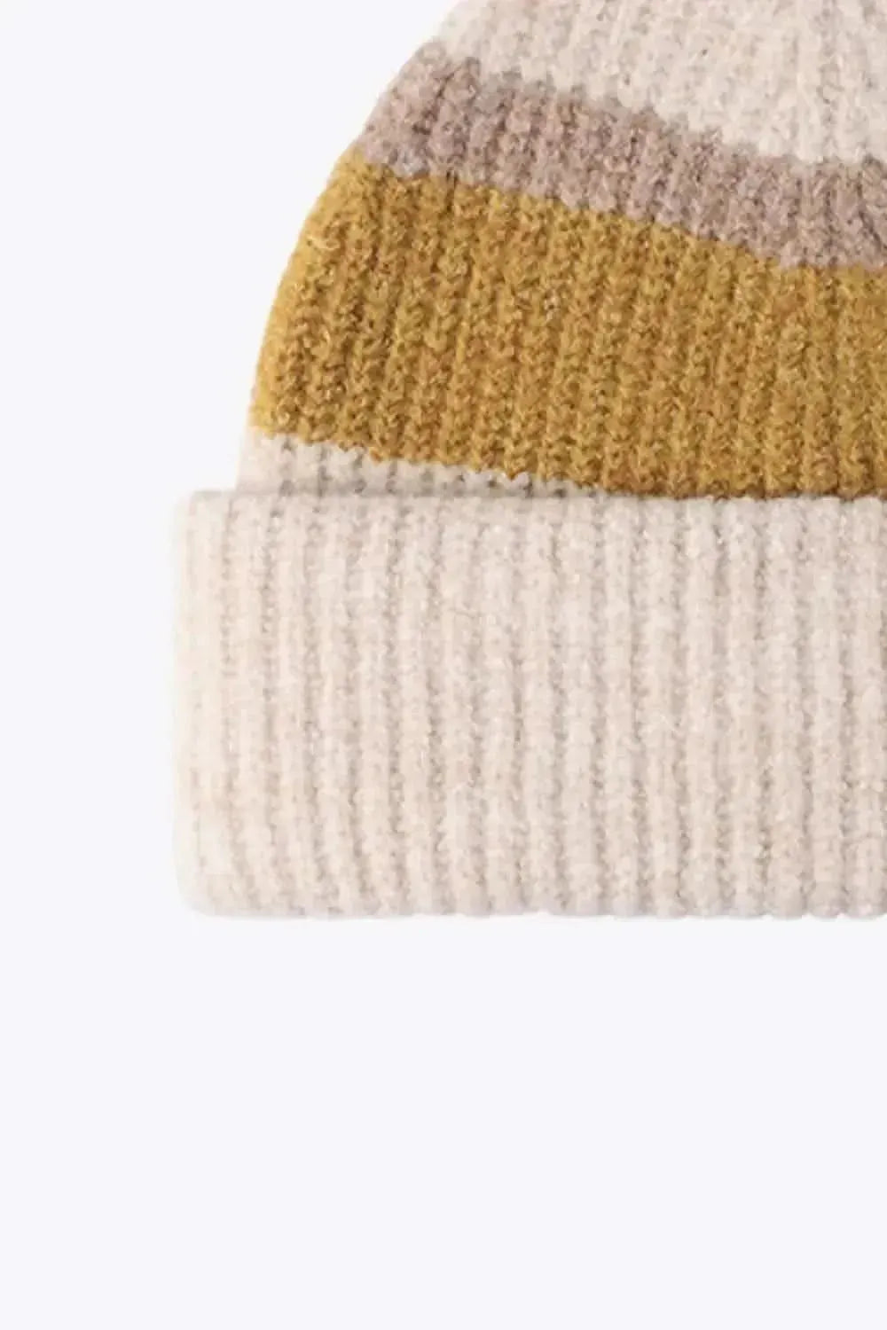 Tricolor Cuffed Knit Beanie - Bad Moms Club