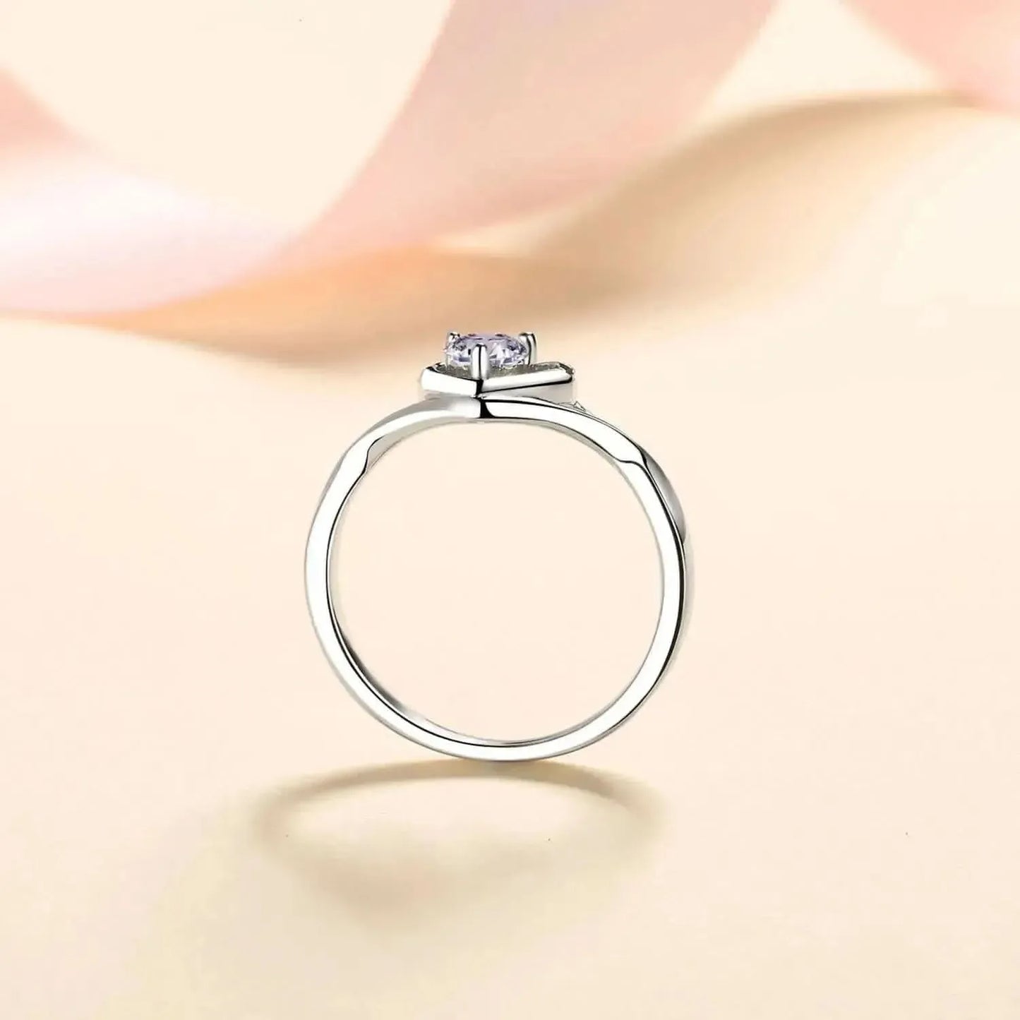 Moissanite Heart 925 Sterling Silver Ring - Bad Moms Club