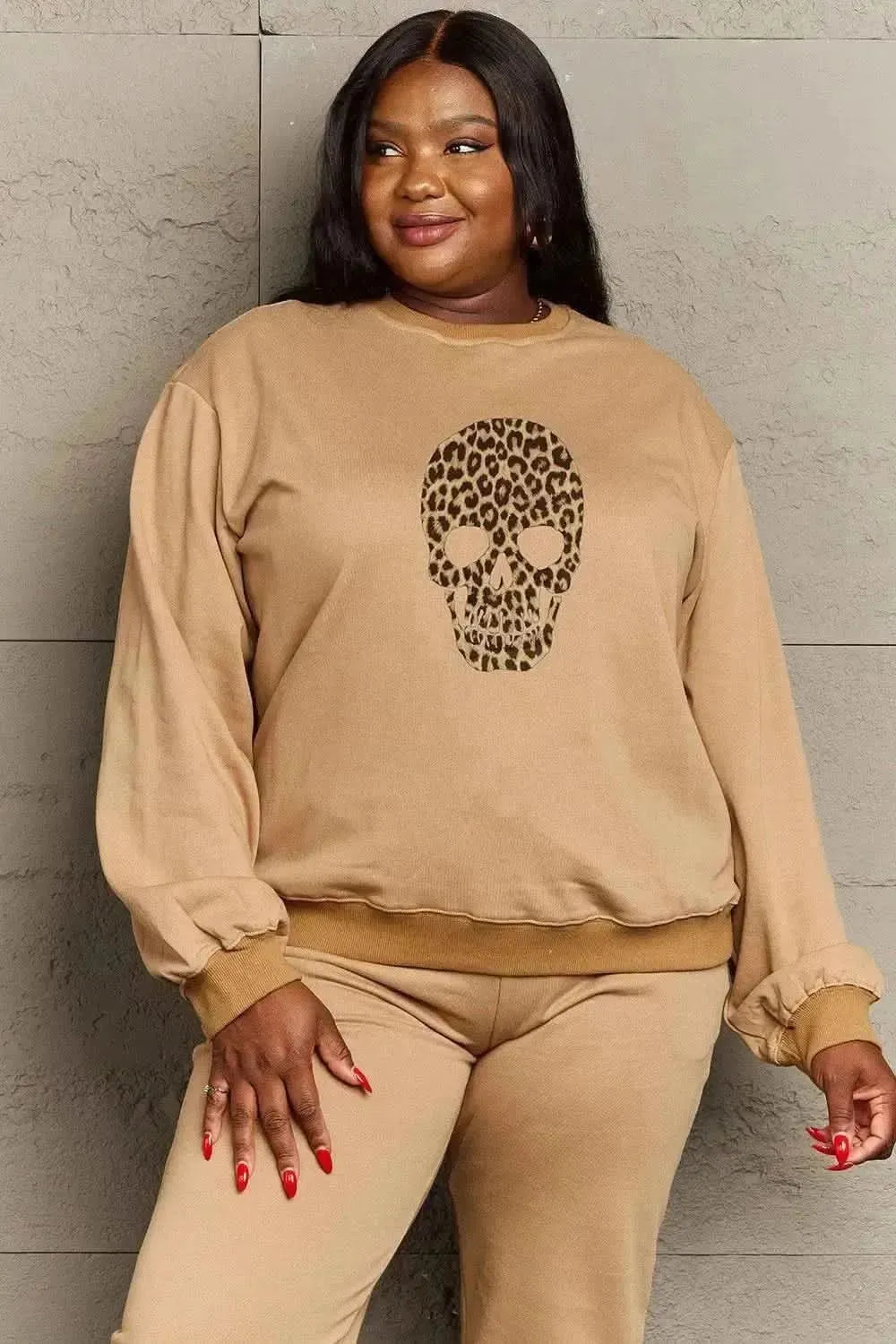 Simply Love Full Size Drop Shoulder Graphic Sweatshirt - Bad Moms Club