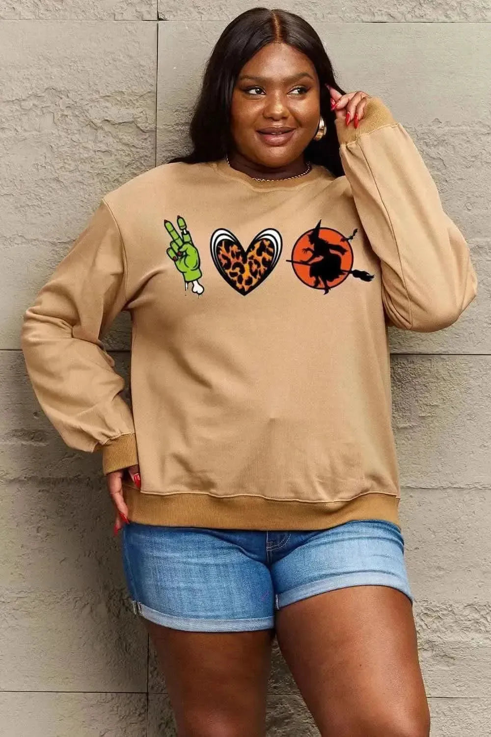 Simply Love Full Size Drop Shoulder Graphic Sweatshirt - Bad Moms Club