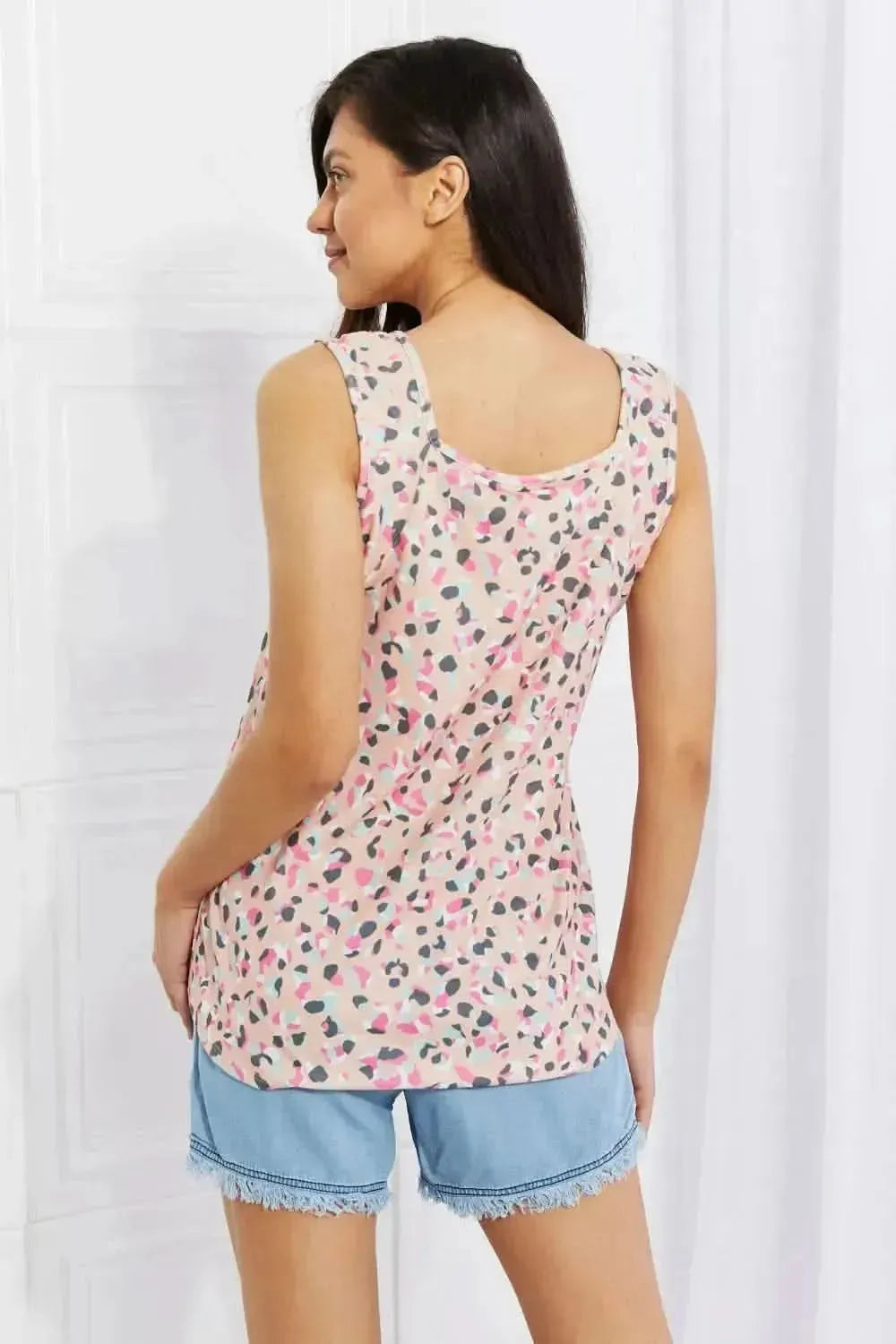 Heimish Full Size Printed Sleeveless Top - Bad Moms Club