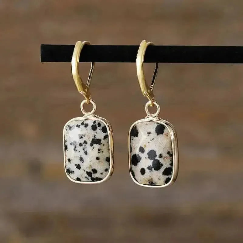 Copper Natural Stone Dangle Earrings - Bad Moms Club
