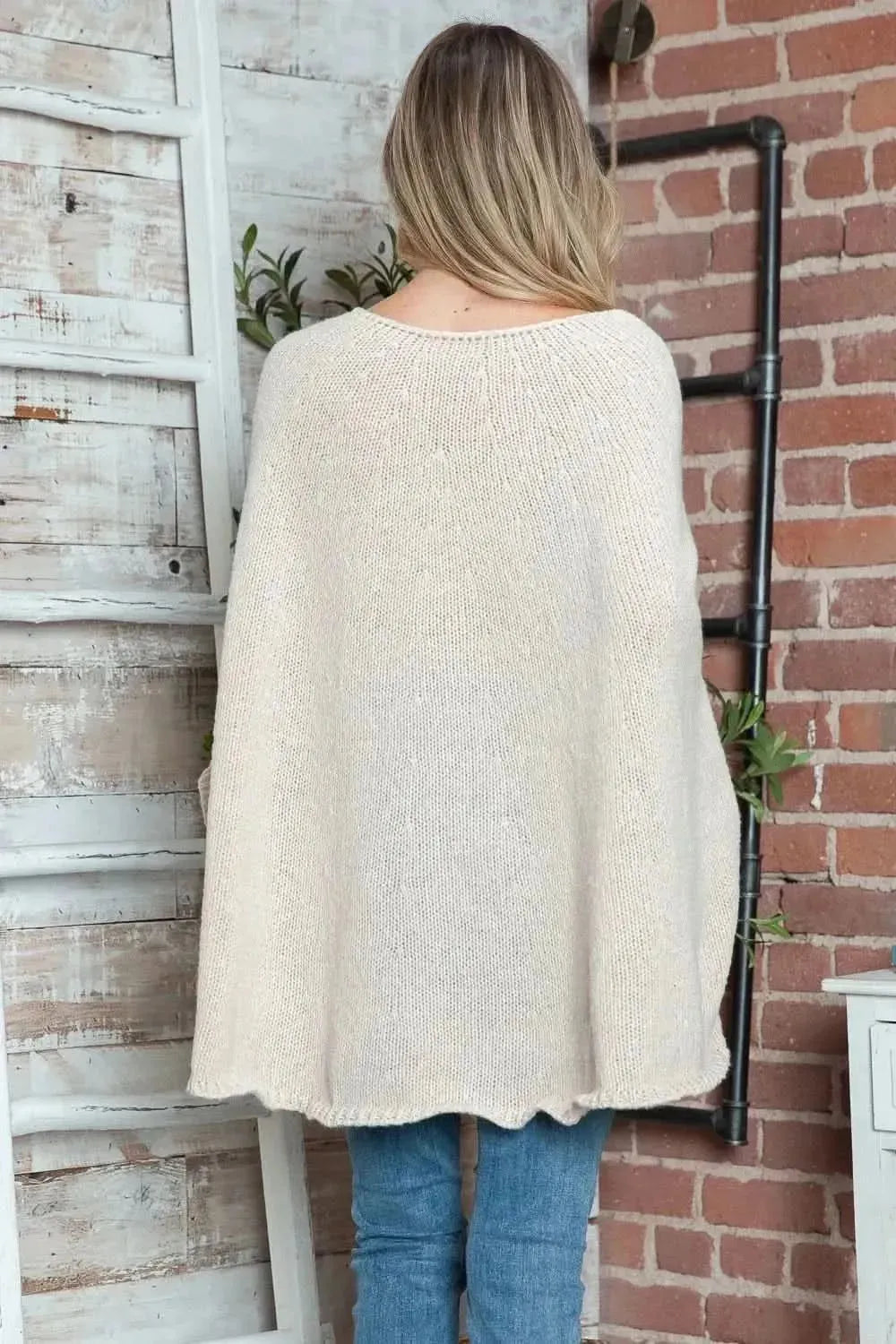 Round Neck Batwing Sleeve Sweater - Bad Moms Club