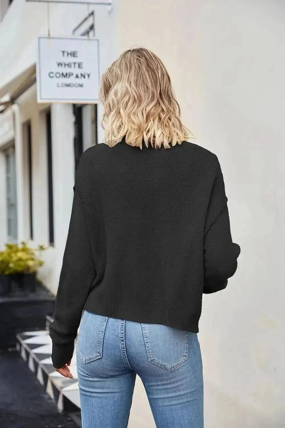 Button Down Exposed Seam Cardigan - Bad Moms Club