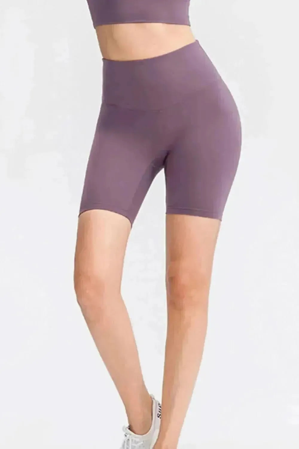 Slim Fit Wide Waistband Sports Shorts - Bad Moms Club