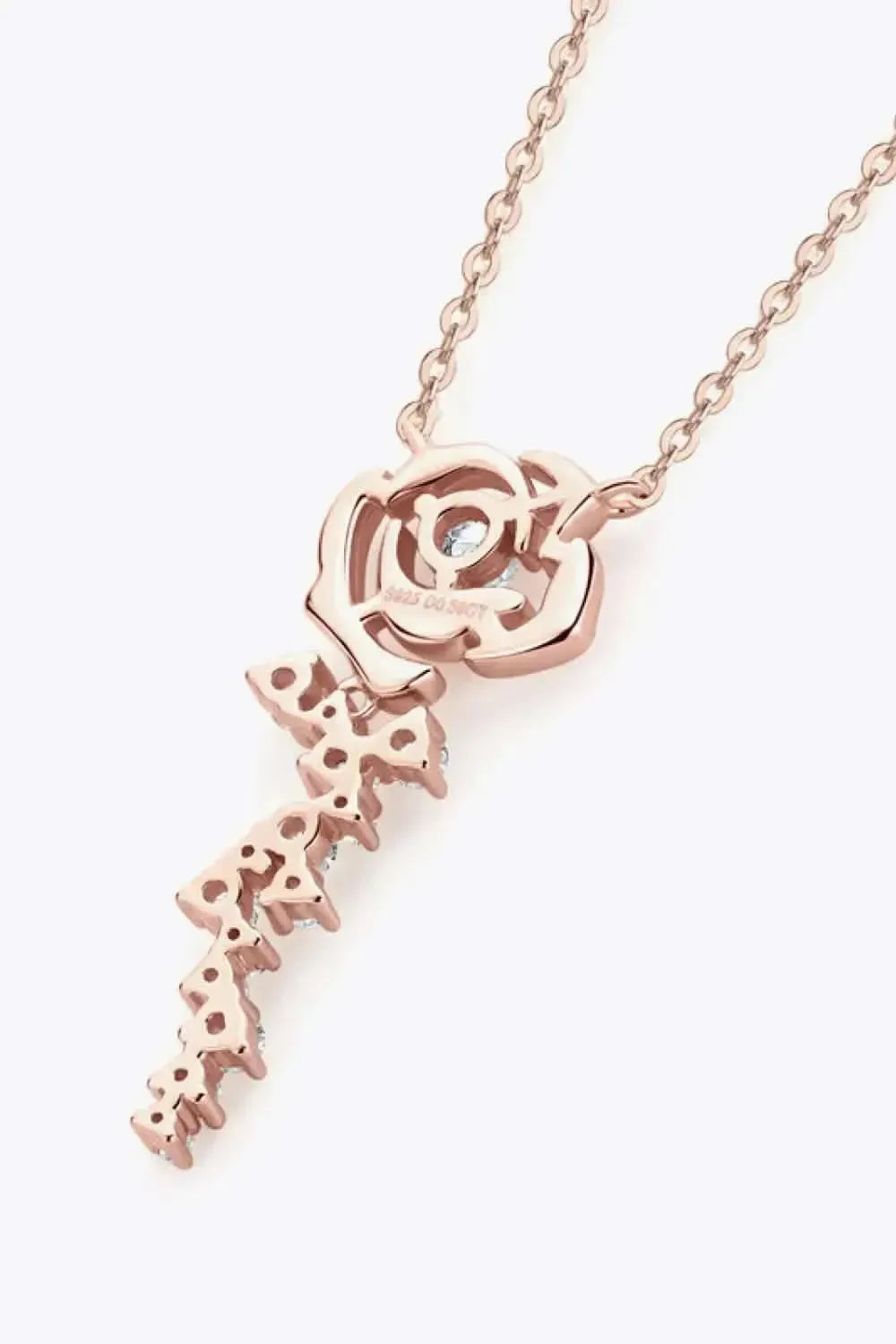 925 Sterling Silver 18K Rose Gold-Plated Pendant Necklace - Bad Moms Club