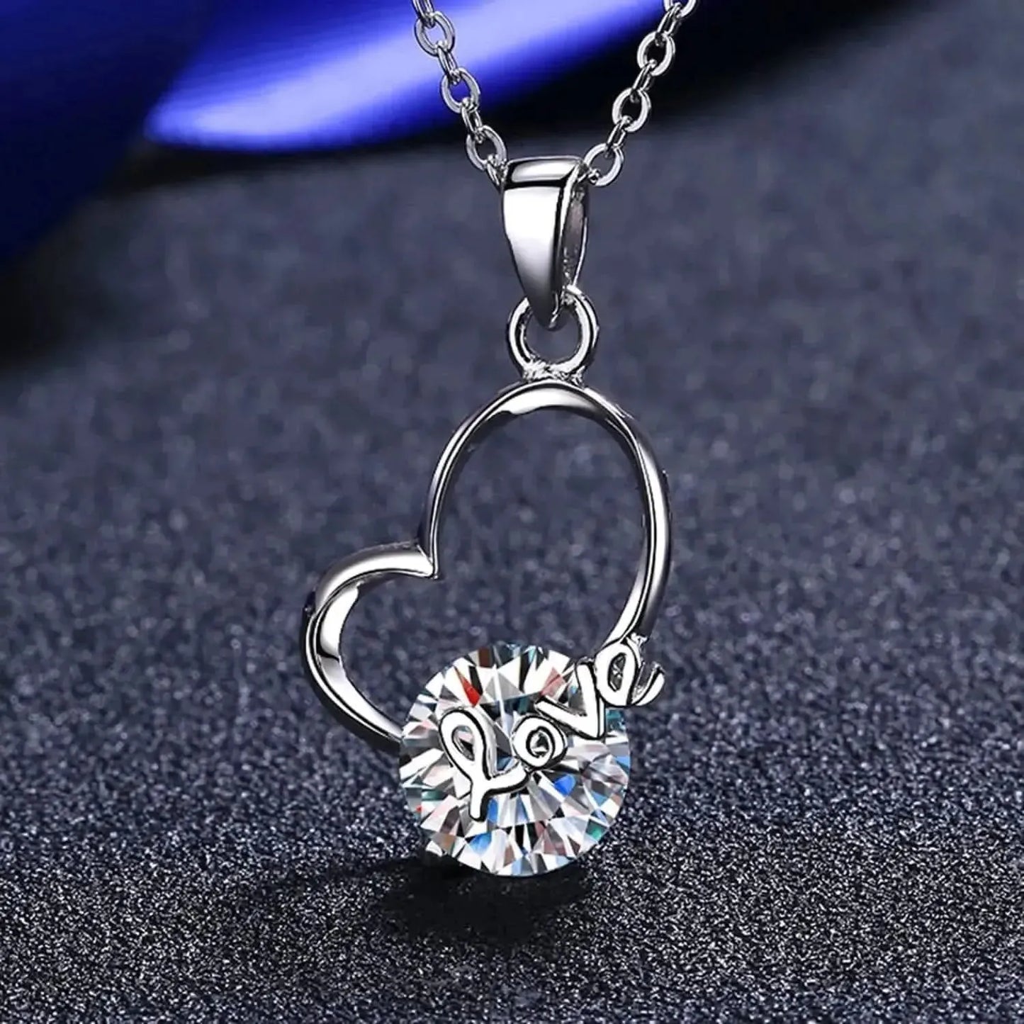 2 Carat Moissanite Heart 925 Sterling Silver Necklace - Bad Moms Club