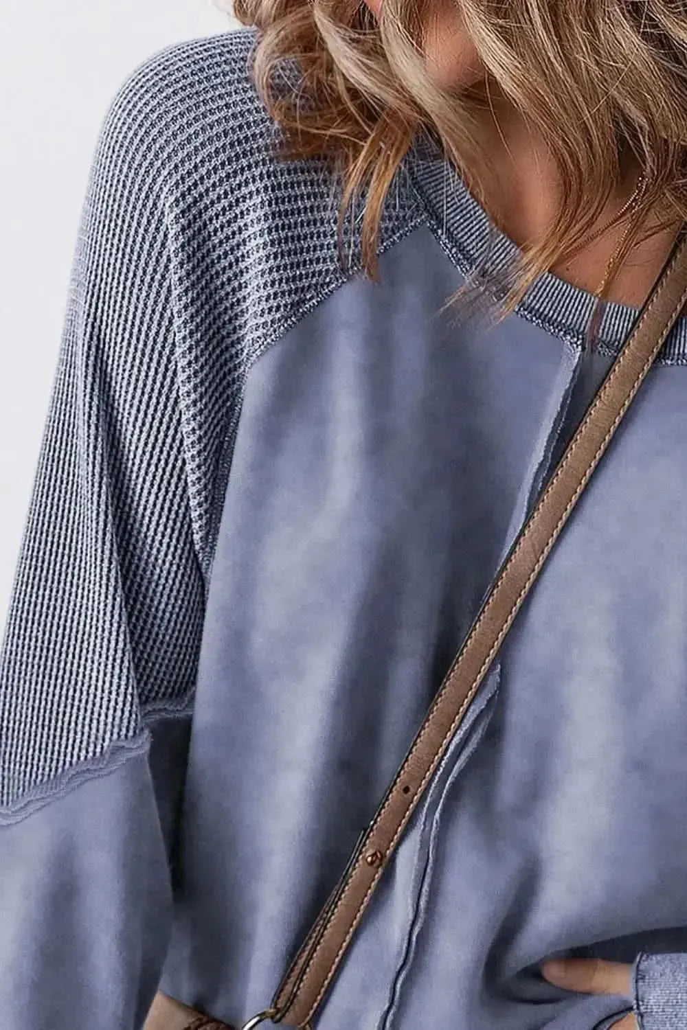 Exposed Seam Long Sleeve Sweatshirt - Bad Moms Club