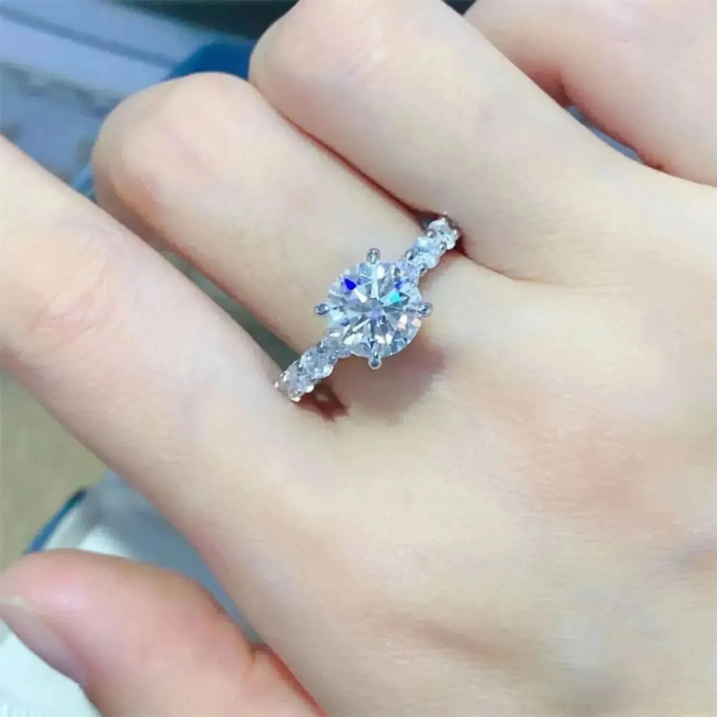 2 Carat Moissanite 925 Sterling Silver Ring - Bad Moms Club