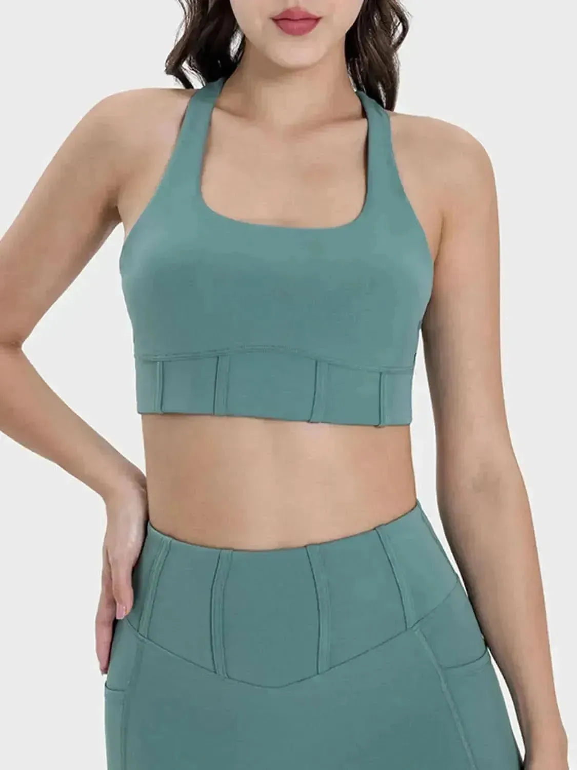 Square Neck Wide Strap Active Tank - Bad Moms Club