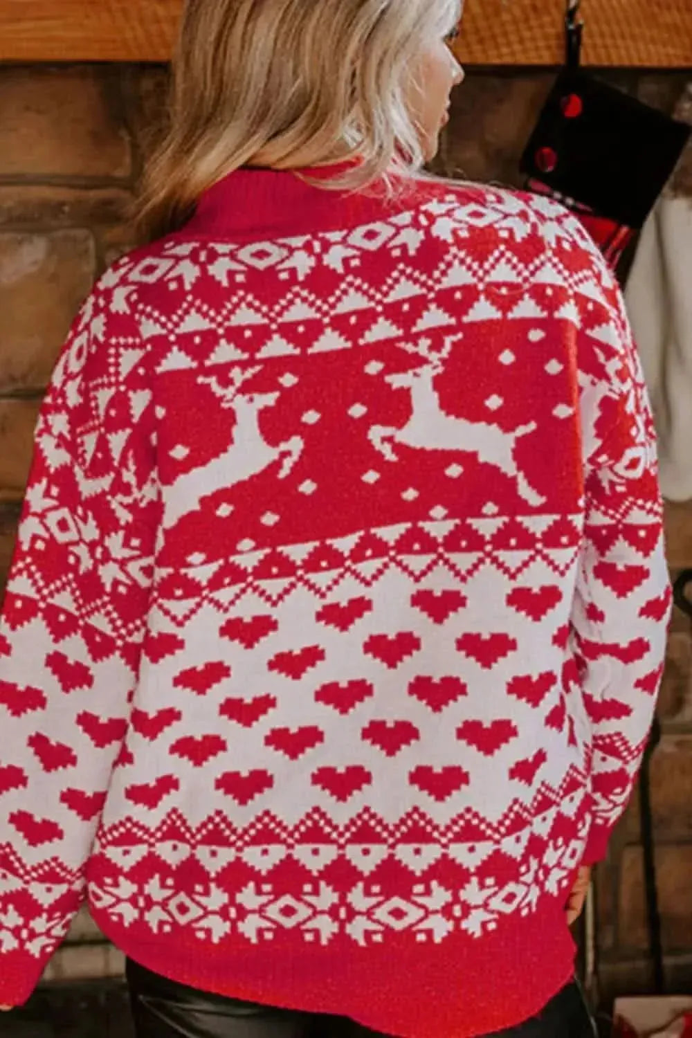 Christmas Element Turtleneck Long Sleeve Sweater - Bad Moms Club