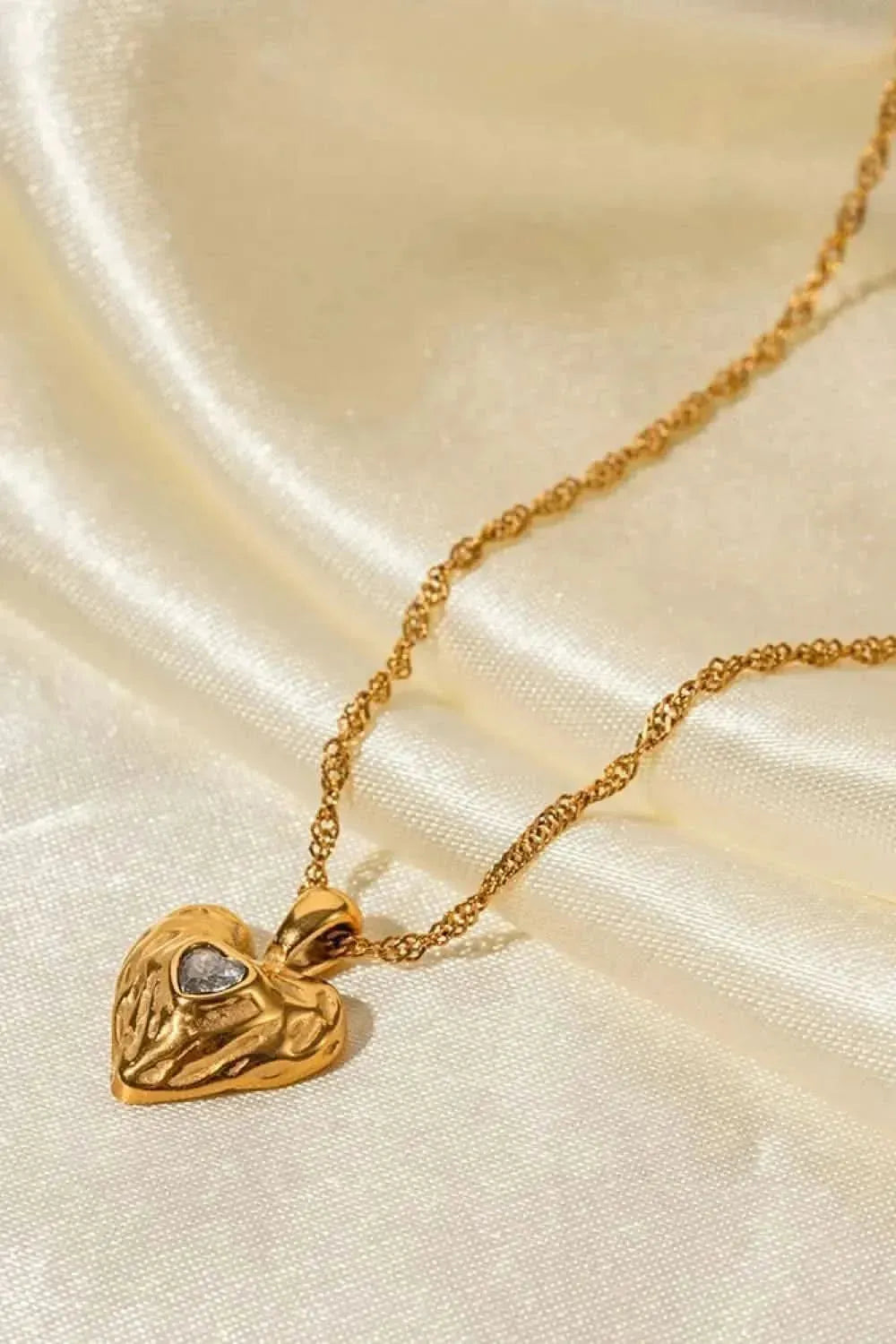 Heart Pendant Stainless Steel Necklace - Bad Moms Club