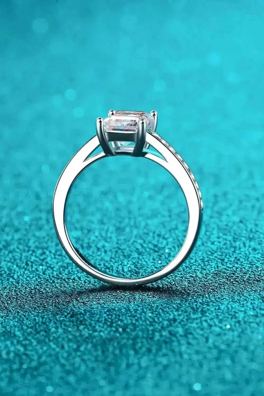 925 Sterling Silver Side Stone Moissanite Ring - Bad Moms Club