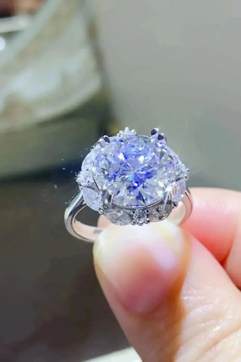 5 Carat Moissanite 925 Sterling Silver Ring - Bad Moms Club