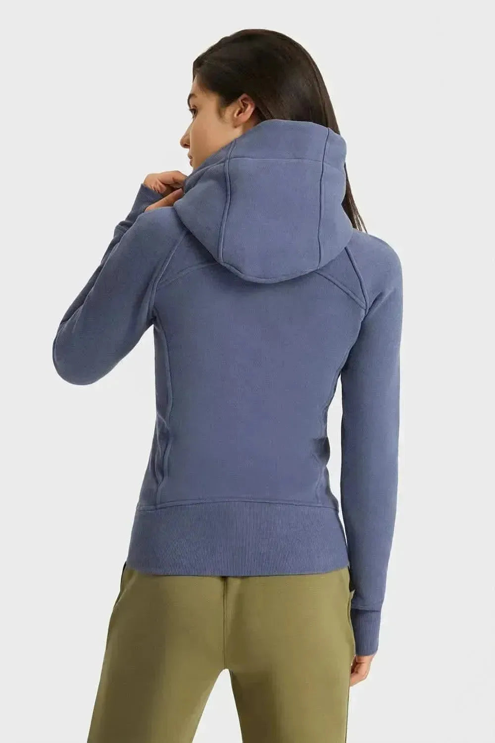 Zip Up Seam Detail Hooded Sports Jacket - Bad Moms Club