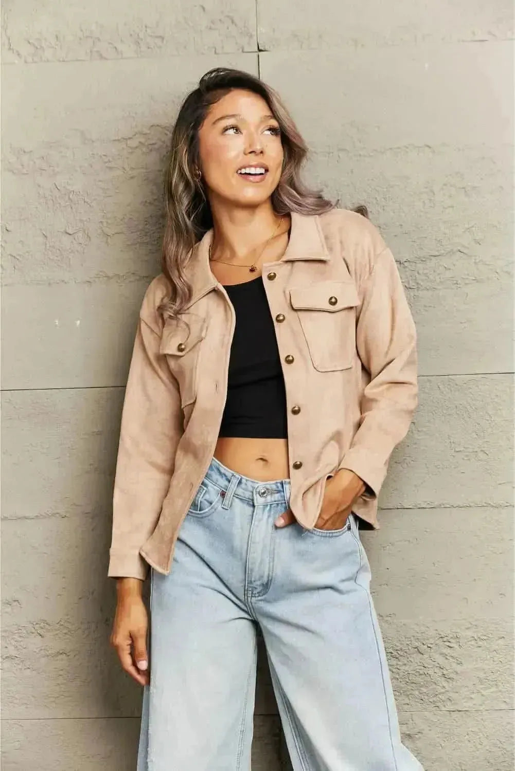 Button Down Collared Jacket - Bad Moms Club